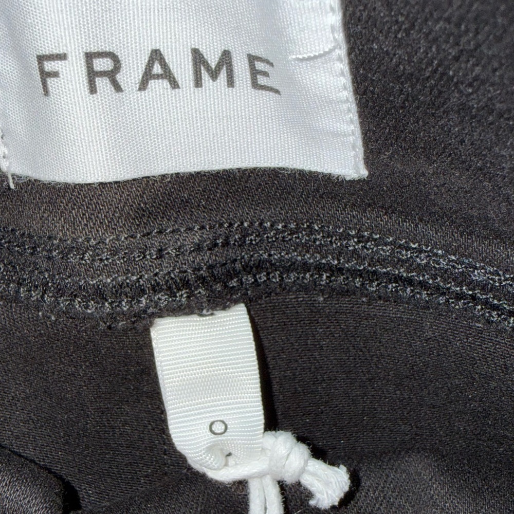 Frame Women’s The Jetset Skinny Crop Pants in Sheer Noir/ Black size 0 NWT - Picture 4 of 8